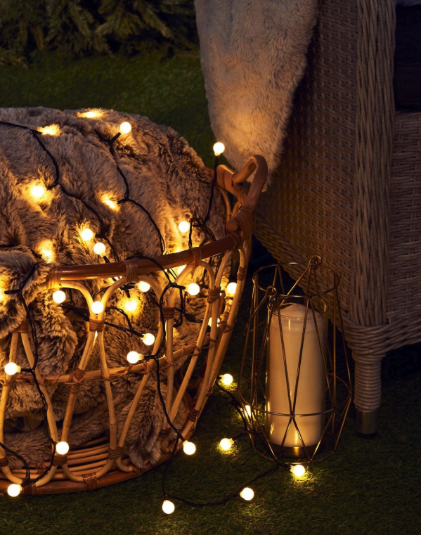 Weihnachtskette Kugeln 100 LED - 10 m - 8 Modi