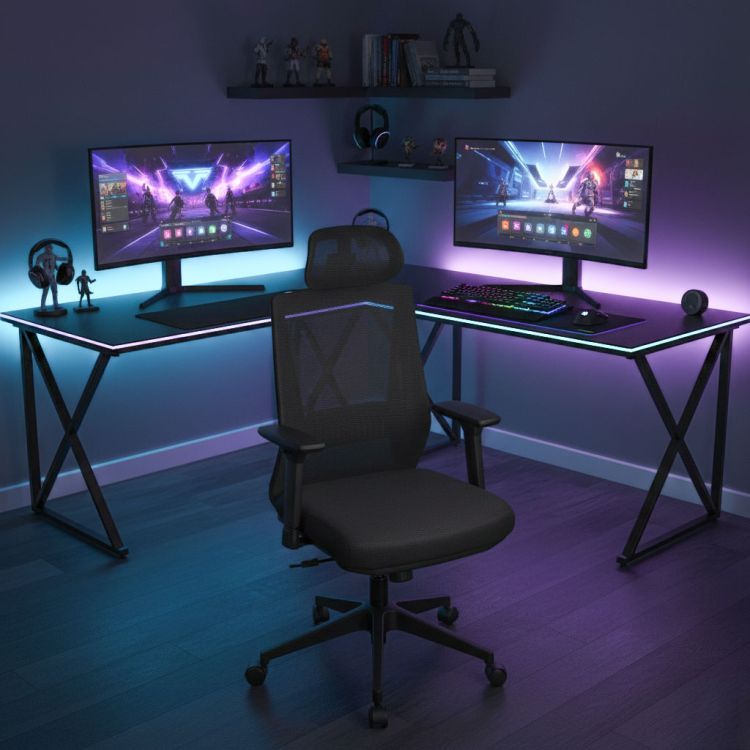 Ergonómikus irodai szék lélegző háttámlával és fejtámlával