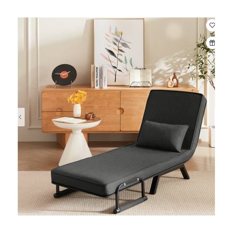 NOX kinyitható relaxfotel – fekete