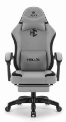 Ergonomikus játék- és irodai szék HC-1016 lábtartóval - szürke