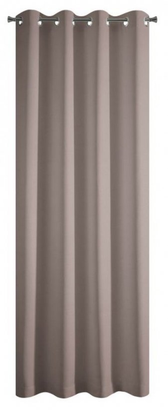 Dekorativna enobarvna svetlo rjava zavesa 140 x 250 cm