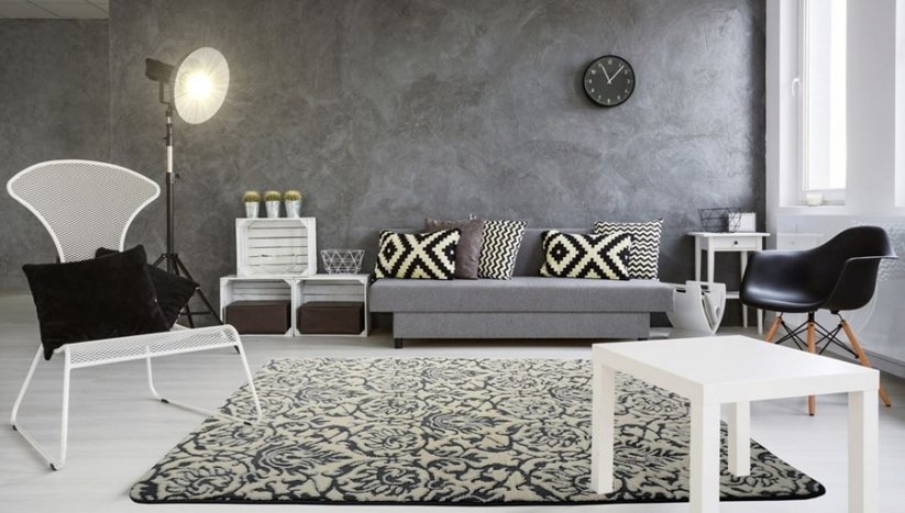 Koberce do ložnice v šedé barvě s ornamentem 160 x 230 cm
