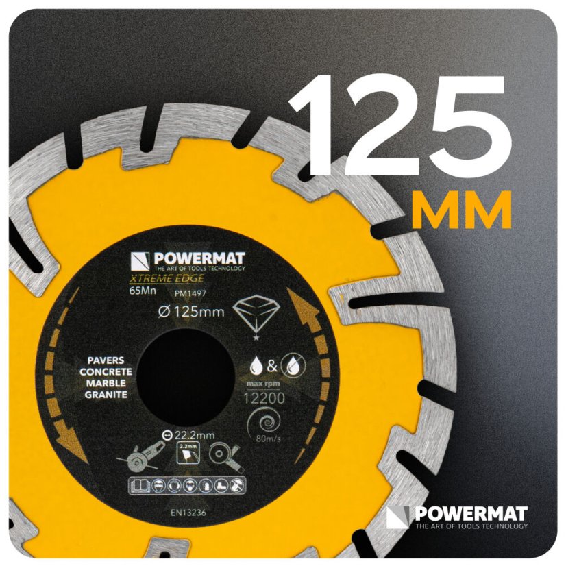 Diamantový kotouč 125 mm na beton, žulu a kámen