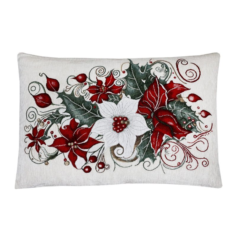 Gobelínový povlak na polštář Vánoční růže