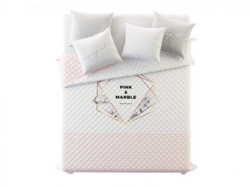 Minőségi ágytakaró, enyhe rózsaszín színben200 x 220 cm