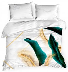 Luxusné posteľné obliečky so zlatými pierkami 
