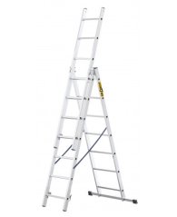 Multifunktionale Aluminium-Leiter, 3 x 7 Sprossen und 150 kg Belastbarkeit