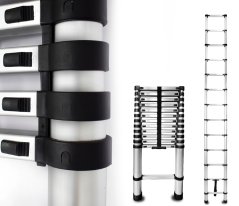 Aluminium-Teleskopleiter 13 Stufen 125 kg