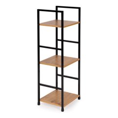 Moderní regál 80 cm se 3 policemi dřevo / kov