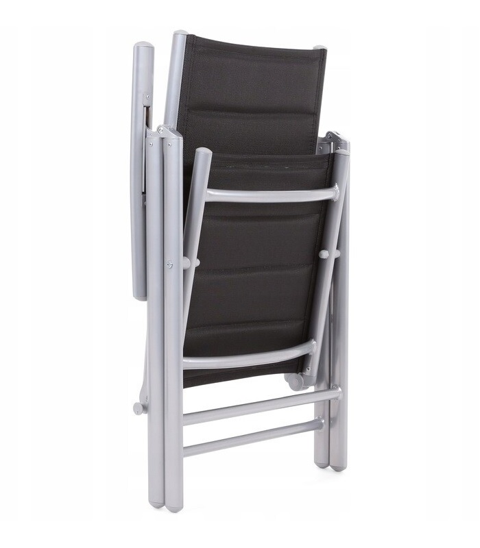 Zahradní polohovací křeslo v černé barvě