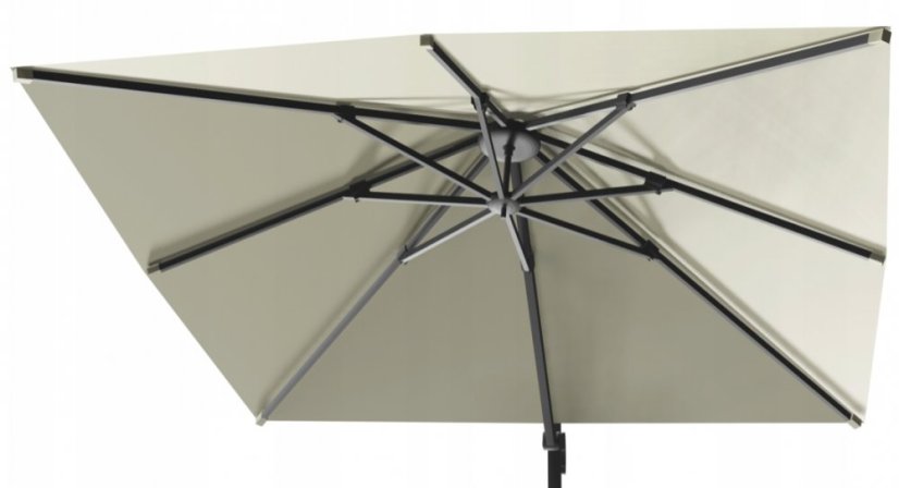 Veľký záhradný slnečník v béžovej farbe 3 x 4 m