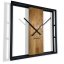 Design-Wanduhr im Holz- und Metalldesign, 50 cm
