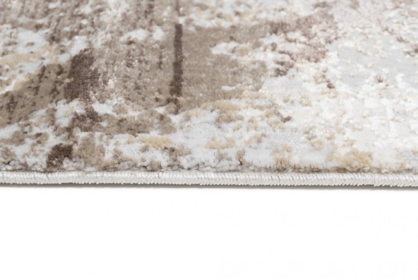Cremefarbener Vintage-Teppich mit abstraktem Muster