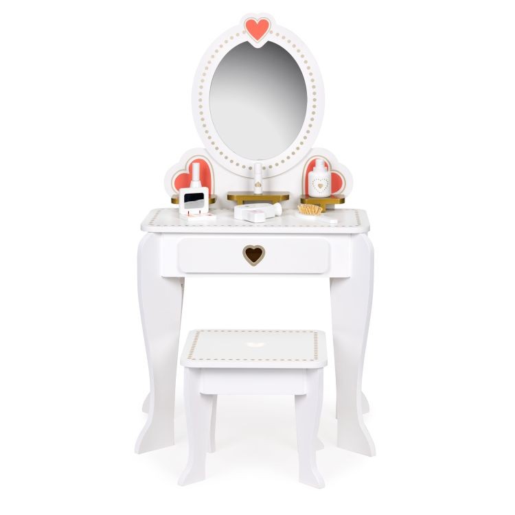 Toletta per bambini in legno con specchio