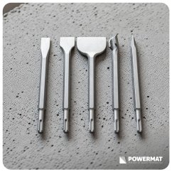 Vésőkészlet SDS PLUS 5 db betonhoz - véső és kalapácsvéső vésőkészlet PM-ZD-5T