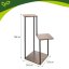 Fém virágtartó – 3 emeletes, loft stílusú növényállvány MDF polcokkal, 78 cm