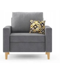 Pohodlné kreslo sivej farby