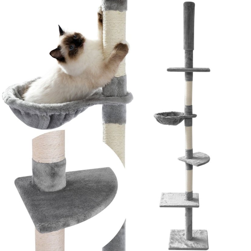Kratzbaum fr Katzen - grau :: Delamart
