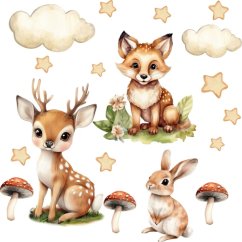 Kouzelné světelné samolepky pro děti - lesní zvířátka