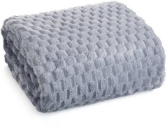 Dicke hellgraue Decke mit modernem Muster