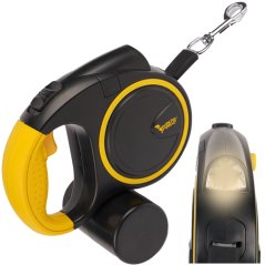 Vodítko pre psov s LED svetlom a brzdou – 5 m