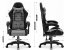 Scaun de birou ergonomic HC-1003 cu suport lombar în alb și negru