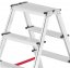 Obojstranný hliníkový rebrík štvorstupňový