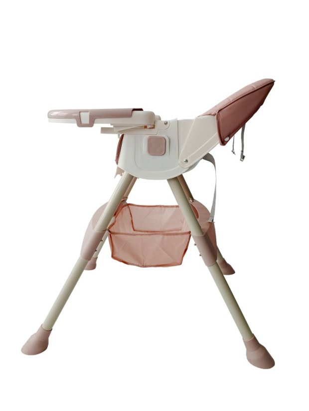 Skládací jídelní židlička 4v1 – růžová