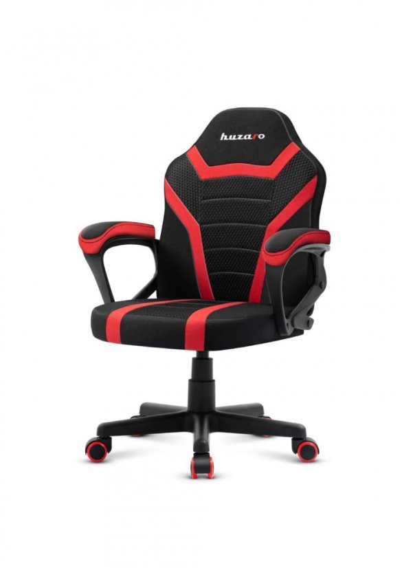 Hochwertiger Gaming-Stuhl für Kinder in Schwarz und Rot