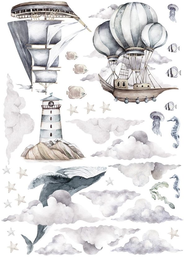 Detská nálepka s motívom fantastického podmorského sveta