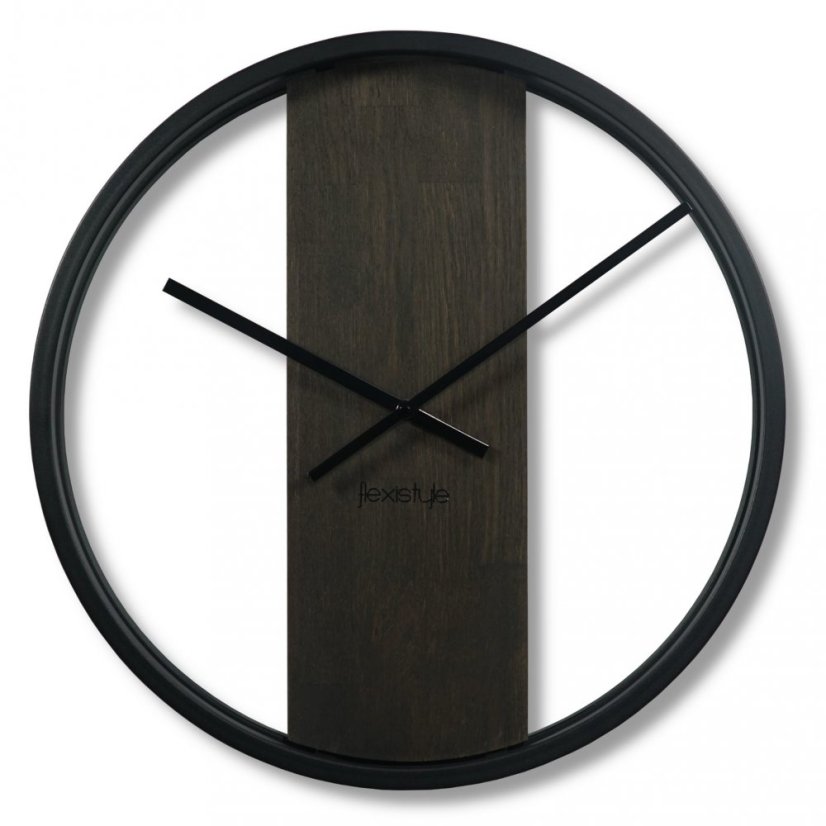 Designer Wanduhr in Wenge Farbe 50cm
