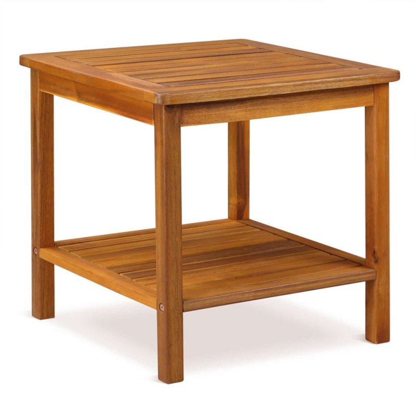 Tavolino laterale in legno di acacia - 45 x 45 x 45 cm