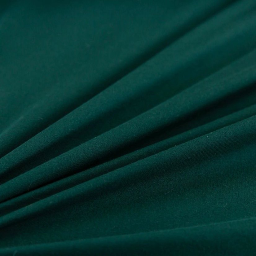 Posteľné obliečky zo syntetickej bavlny - smaragdovo zelené s čiernym lemom