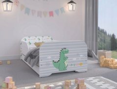 Märchenhaft schönes Kinderbett mit Drachen 140 x 70 cm