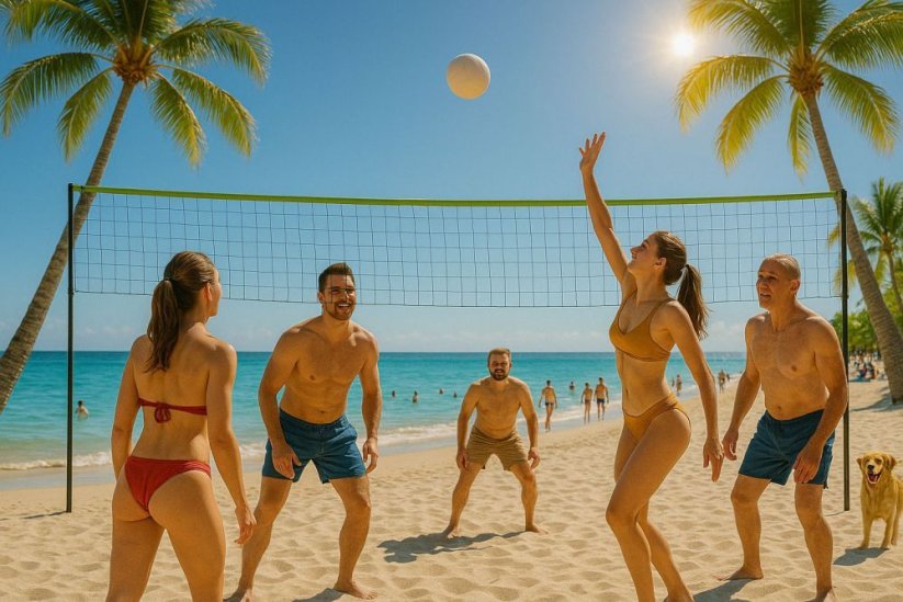 Skladacia sieť na volejbal a badminton so stĺpikmi – 600 x 242 cm