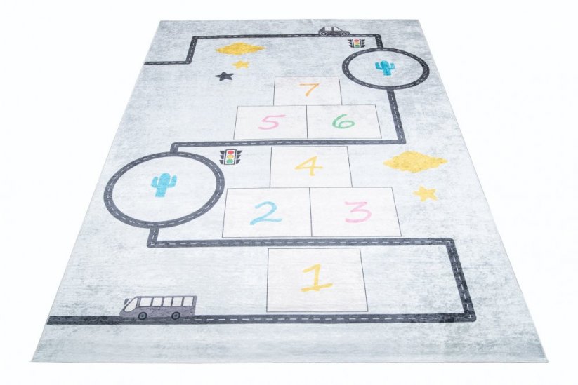 Dětský koberec s tématikou silnice a her školka - Rozměr koberce: Šířka: 120 cm | Délka: 170 cm