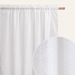 Záclona  La Rossa  bielej farby na riasiacou páskou 140 x 230 cm