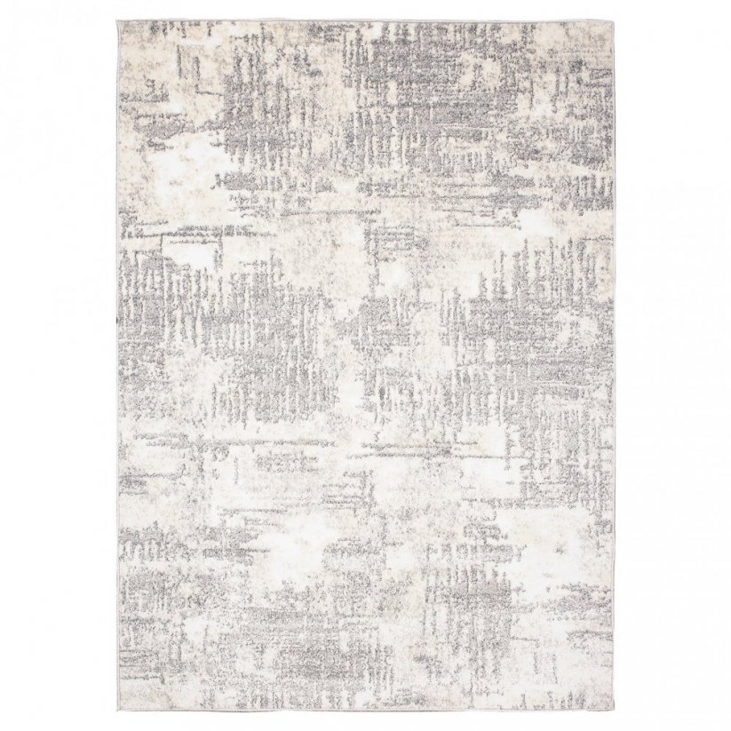 ARIA Dizájnos krémszínű szőnyeg szürke mintával - Méret: Szélesség: 140 cm | Hossz: 200 cm