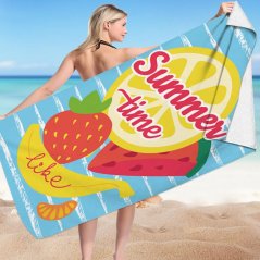 Plážová osuška s motivem Summer Time 150 x 70 cm