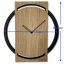 Elegante Wanduhr WOOD OAK 2