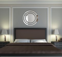 Oglindă decorativă rotundă cu design modern