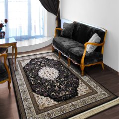 Covor vintage de calitate în negru