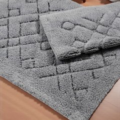 Set di tappeti da bagno in cotone BOSTON 12 - grigio