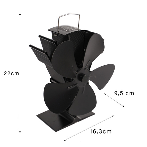 Ventilator za kamin s 5 lopatica