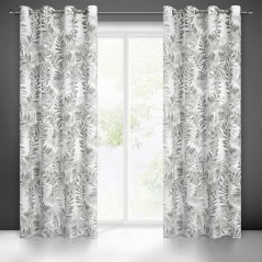 Elegantné závesy na kruhy so vzorom lístia 140 x 250 cm