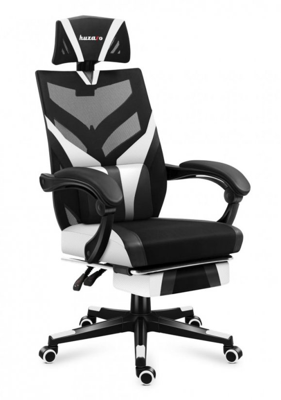 Геймърски стол в бял цвят COMBAT 5.0 с високо качество