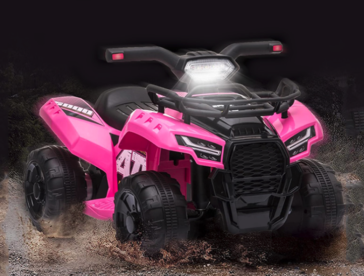 Detská akumulatorová štvorkolka ružová