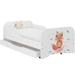 Brilantná detská posteľ 140 x 70 cm s rozkošnou líškou