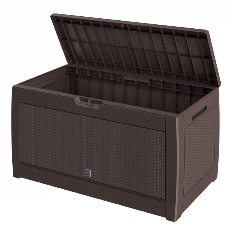 Ladă de depozitare pentru grădină Rato 310 l - aspect rattan, impermeabilă
