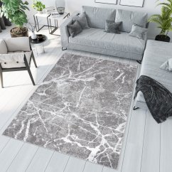 Stilvoller Teppich für Innenräume mit Marmormuster
